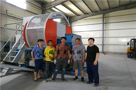 廢舊輪胎回收處理設(shè)備菲律賓加工輪胎現(xiàn)場(chǎng)